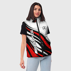 Женский жилет Mercedes benz AMG - белый с красным, цвет: 3D-светло-серый — фото 2
