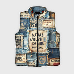 Женский жилет I love Barcelona - пэчворк, цвет: 3D-красный