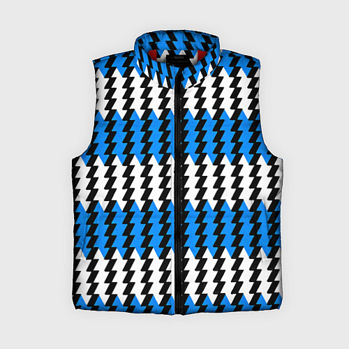 Женский жилет Вертикальные бело-синие полосы / 3D-Красный – фото 1