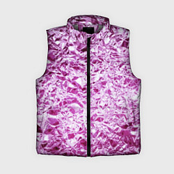 Женский жилет Сверкающая розовая фактура фольги