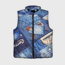 Женский жилет Vanguard jeans patchwork - ai art, цвет: 3D-черный