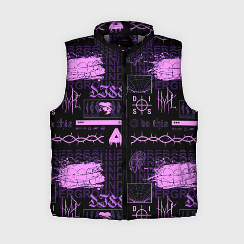 Женский жилет Underground pattern color / 3D-Светло-серый – фото 1