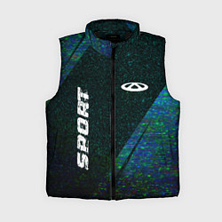 Женский жилет Chery sport glitch blue, цвет: 3D-черный