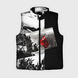 Женский жилет День победы 9 мая коллаж из фронтовых моментов, цвет: 3D-черный