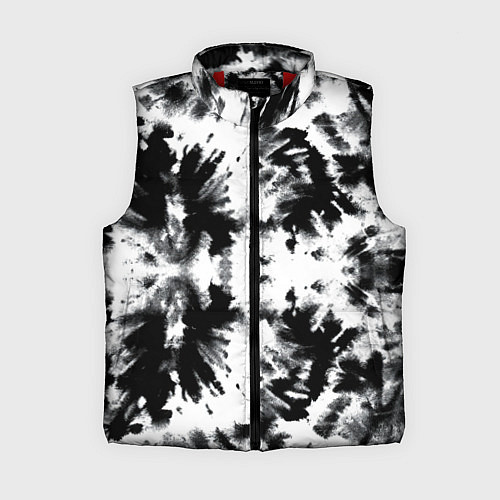 Женский жилет Серо белый тайдай / 3D-Красный – фото 1