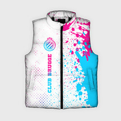 Женский жилет Club Brugge neon gradient style по-вертикали, цвет: 3D-черный