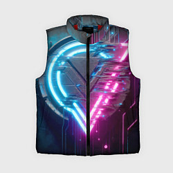 Женский жилет Neon geometric abstraction - ai art, цвет: 3D-красный