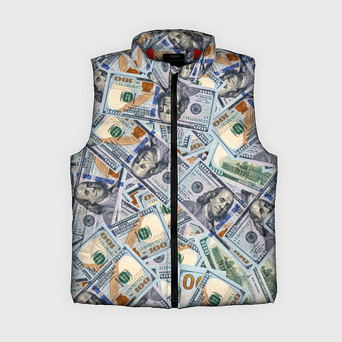 Женский жилет Банкноты сто долларов / 3D-Красный – фото 1