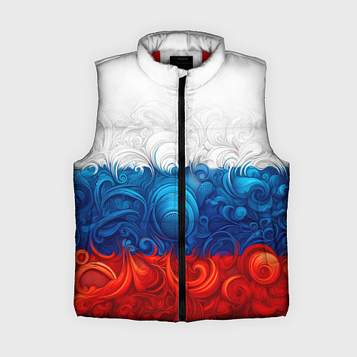 Женский жилет Орнамент триколор / 3D-Красный – фото 1