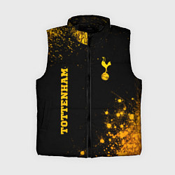 Женский жилет Tottenham - gold gradient вертикально, цвет: 3D-черный