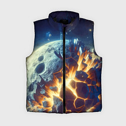 Женский жилет Взрыв планеты - космос от нейросети, цвет: 3D-черный