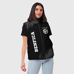 Женский жилет Benfica sport на темном фоне вертикально, цвет: 3D-черный — фото 2