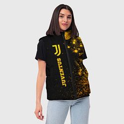 Женский жилет Juventus - gold gradient по-вертикали, цвет: 3D-черный — фото 2