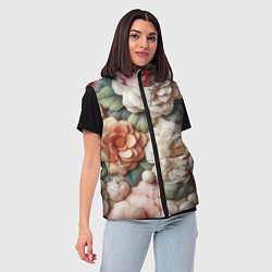 Женский жилет Текстурный фон в пастельных тонах, цвет: 3D-красный — фото 2