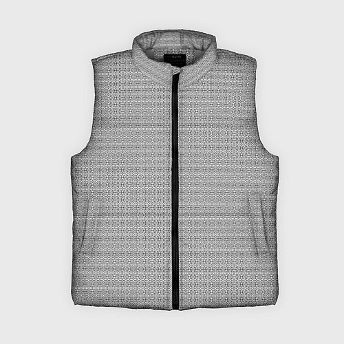 Женский жилет Черно-белый узор в стиле ар-деко / 3D-Светло-серый – фото 1