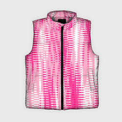 Женский жилет Бело-розовый полосатый