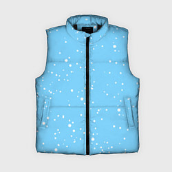 Женский жилет Снежинки на нежно голубом