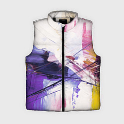Женский жилет Хаотичные мазки краски, цвет: 3D-черный