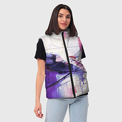 Женский жилет Хаотичные мазки краски, цвет: 3D-черный — фото 2