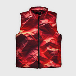 Женский жилет Эффект текстуры мятой красной бумаги