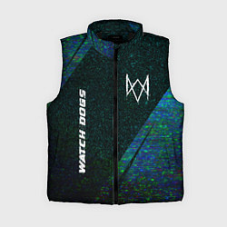 Женский жилет Watch Dogs glitch blue, цвет: 3D-черный