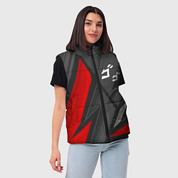 Женский жилет JoJo Bizarre Adventure red lines, цвет: 3D-черный — фото 2