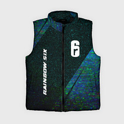 Женский жилет Rainbow Six glitch blue, цвет: 3D-черный