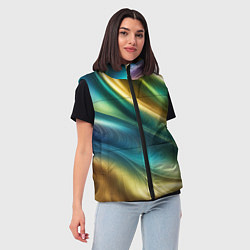 Женский жилет Радужная абстракция, цвет: 3D-красный — фото 2