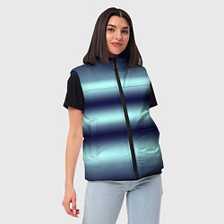 Женский жилет Полосы градиент, цвет: 3D-черный — фото 2