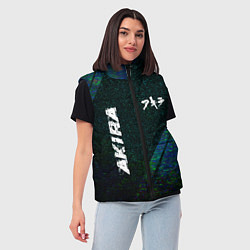 Женский жилет Akira glitch blue, цвет: 3D-черный — фото 2