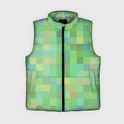 Женский жилет Пиксели в зеленом, цвет: 3D-светло-серый