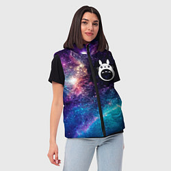 Женский жилет Totoro space anime, цвет: 3D-черный — фото 2