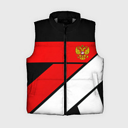 Женский жилет Россия герб спорт текстура, цвет: 3D-светло-серый