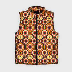Женский жилет Африканские узоры круги, цвет: 3D-черный