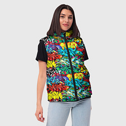 Женский жилет Dance graffiti, цвет: 3D-светло-серый — фото 2