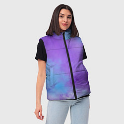 Женский жилет Фиолетовый космический туман, цвет: 3D-черный — фото 2