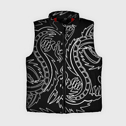 Женский жилет Драконы татуировки самураи, цвет: 3D-красный