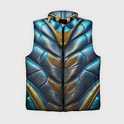 Женский жилет Объемная синяя текстурная кожа, цвет: 3D-черный