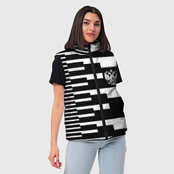Женский жилет Россия геометрия, цвет: 3D-черный — фото 2