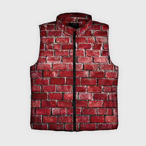 Женский жилет Текстура красного кирпича / 3D-Красный – фото 1