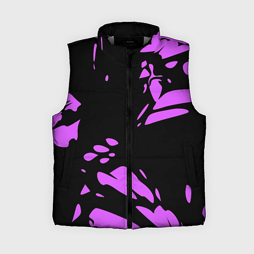 Женский жилет Фиолетовая абстракция / 3D-Светло-серый – фото 1