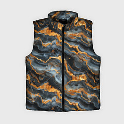 Женский жилет Мраморное золото, цвет: 3D-черный