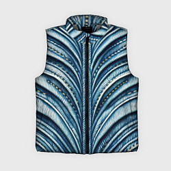 Женский жилет Вышивка линий на джинсах, цвет: 3D-светло-серый