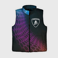 Женский жилет Lamborghini neon hexagon, цвет: 3D-черный