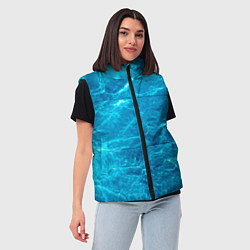 Женский жилет Водная текстура, цвет: 3D-черный — фото 2