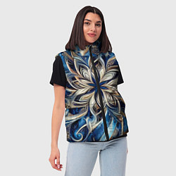 Женский жилет Джинса и цветочный орнамент - нейросеть, цвет: 3D-красный — фото 2