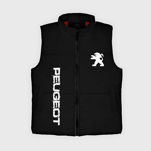 Женский жилет Peugeot logo white / 3D-Красный – фото 1