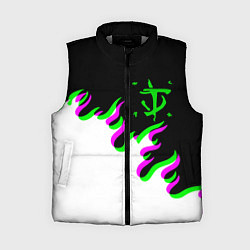 Женский жилет Doom logo fire demon, цвет: 3D-светло-серый