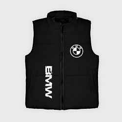 Женский жилет BMW logo white auto, цвет: 3D-черный