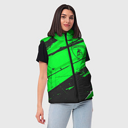 Женский жилет Lamborghini sport green, цвет: 3D-черный — фото 2